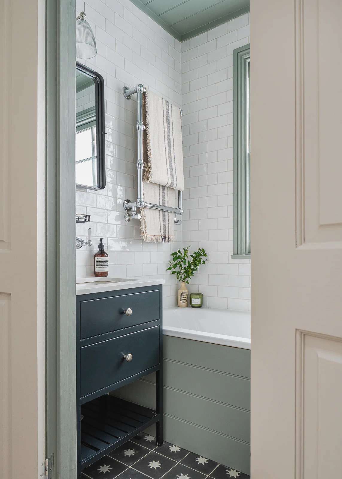 Bathroom with chrome