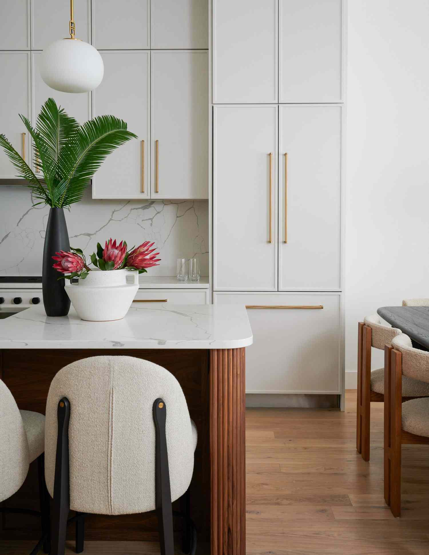 marble backsplash in kitchen