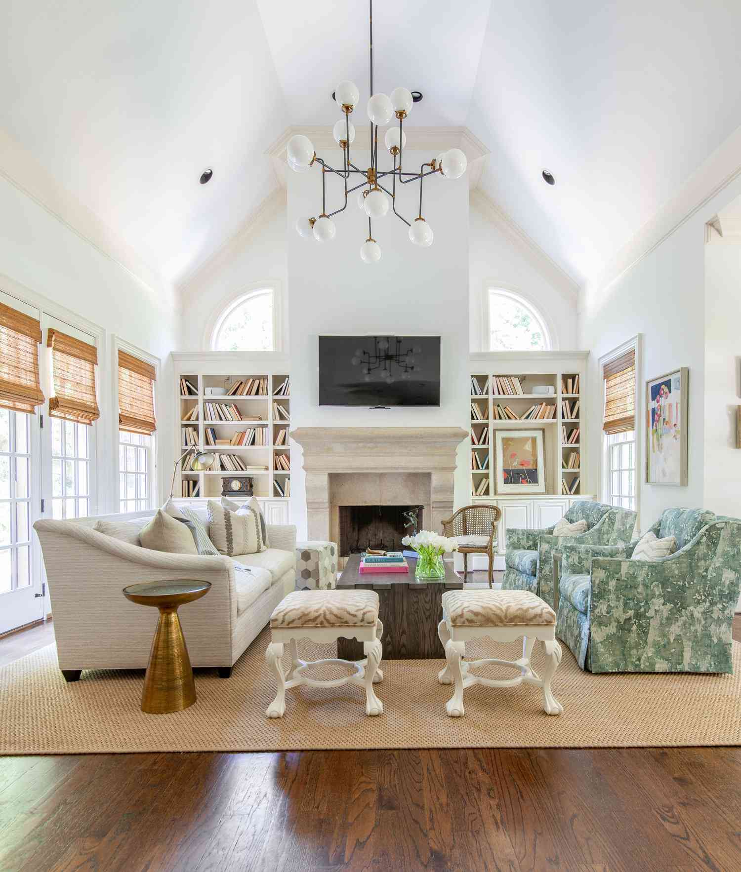 traditional decorated living room