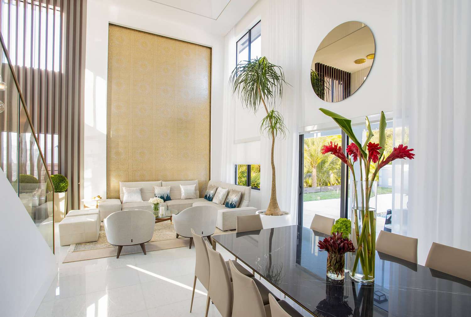 mirror above living room doors