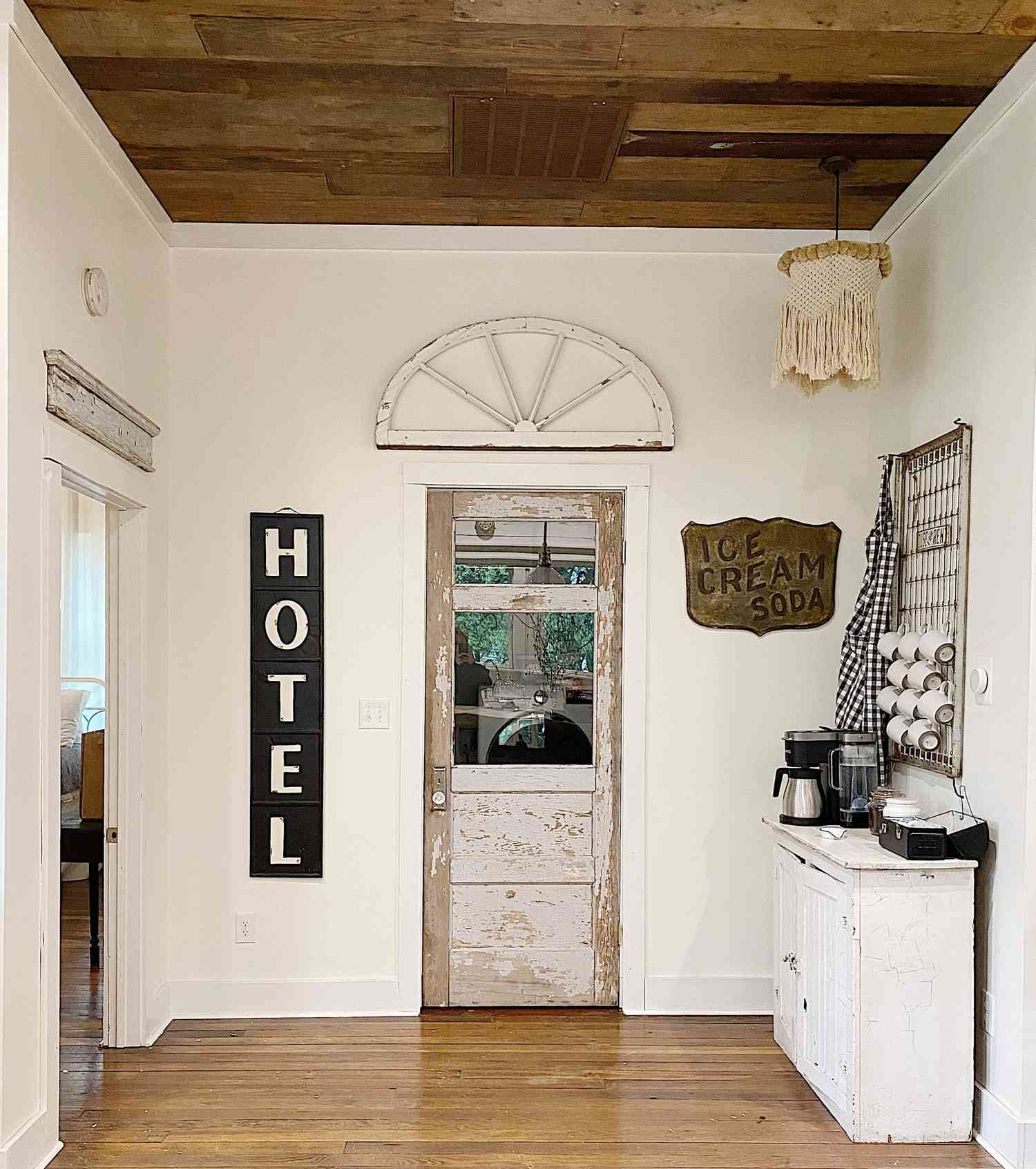 decorating the empty space over laundry room door